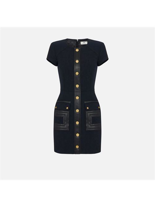 Abito in doppio crêpe con dettagli logo ELISABETTA FRANCHI | AB81957E2/110